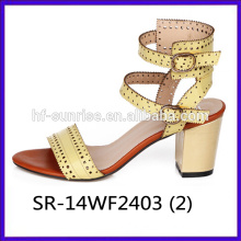 SR-14WF2403 (2)fancy leather sandals flip flop leather sandals shoes lady high heel leather sandals